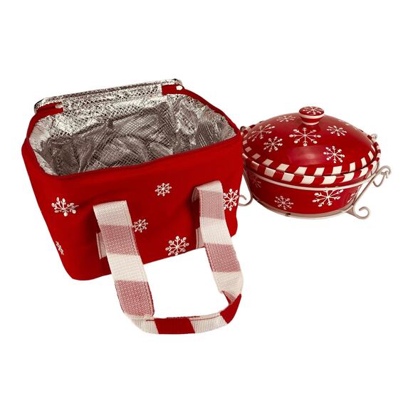 Vintage Temp-Tations presentable Ovenware by Tara-Snowflake 2 qt. Casserole - Picture 2 of 5